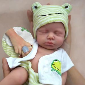 Reborn Baby Doll Girl Sleeping Handmade Painted With Gift Set 32cm